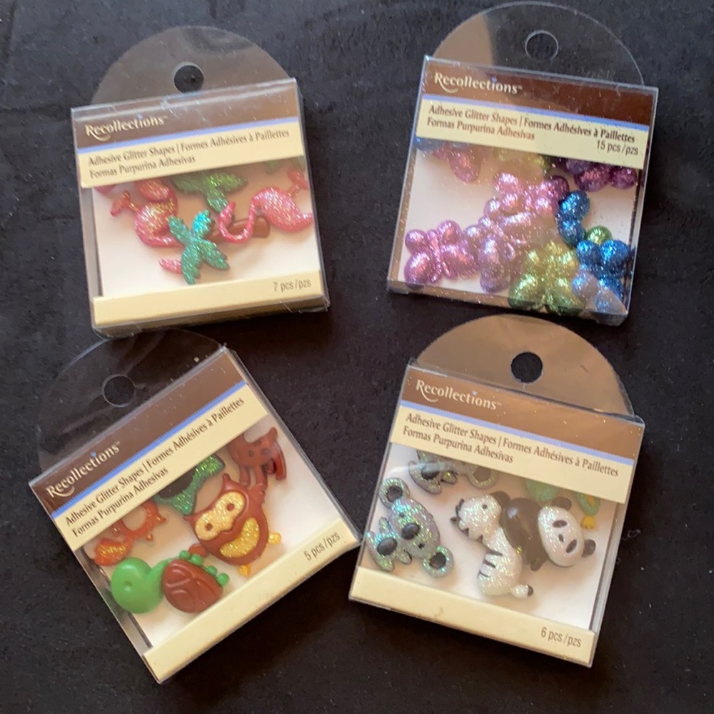4 packs-never used glitter shapes!